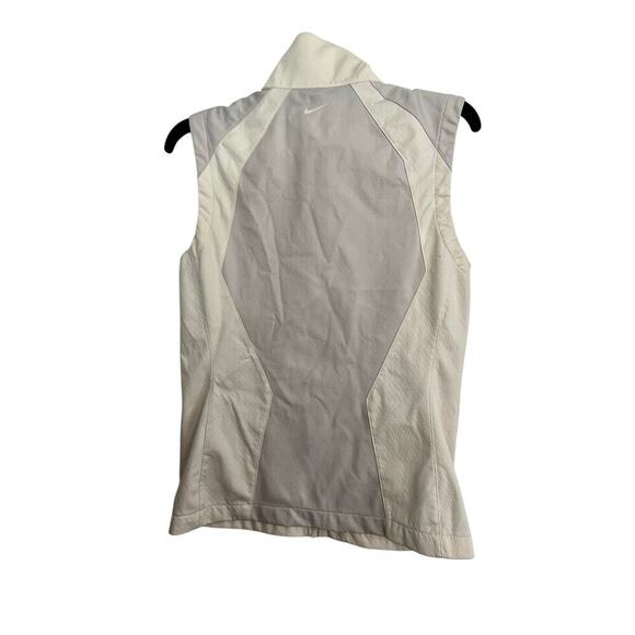 Nike Golf Women's White Gray Therma Fit Sleeveless Full Zip Victory Vest Size XS - Picture 6 of 6
